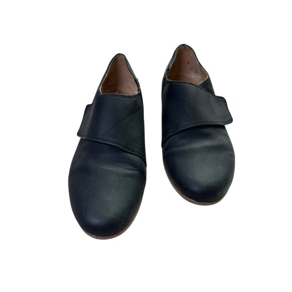 Abella True Comfort Mollie Black Shoes Women's 6M Flats Adjustable Hook & Loop - Picture 2 of 14